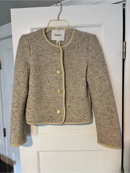 ba&sh Jackets & Blazers - ba&sh Lady Jacket Wool Tweed Size 0 (XS)